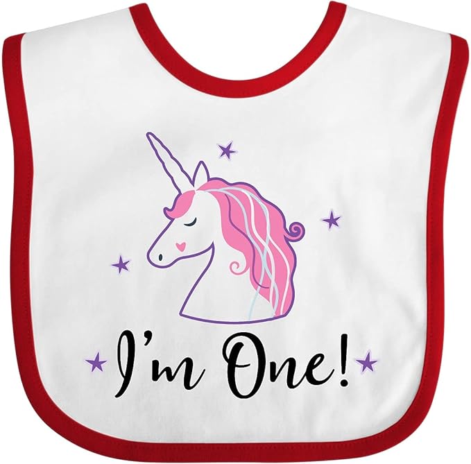 inktastic 1st Birthday Unicorn Baby Bib
