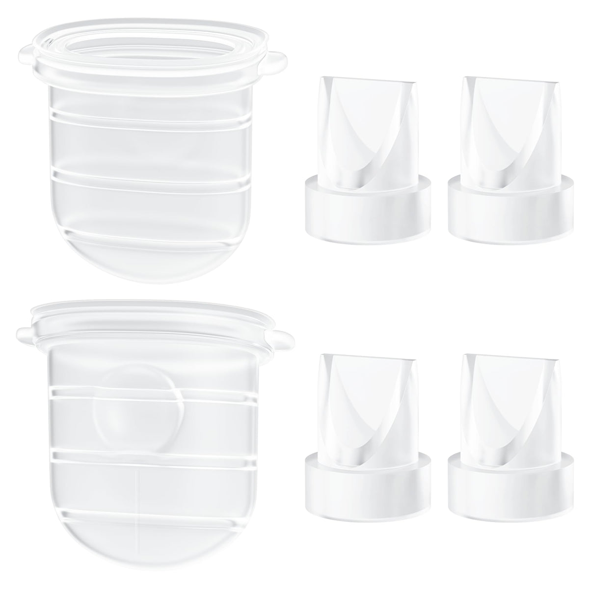 GOTOCUT M6 Replacement Parts Compatible with Momcozy M6 Breast Pump, Duckbill Valves and Diaphragms Set (4 Valves, 2 Diaphragms)