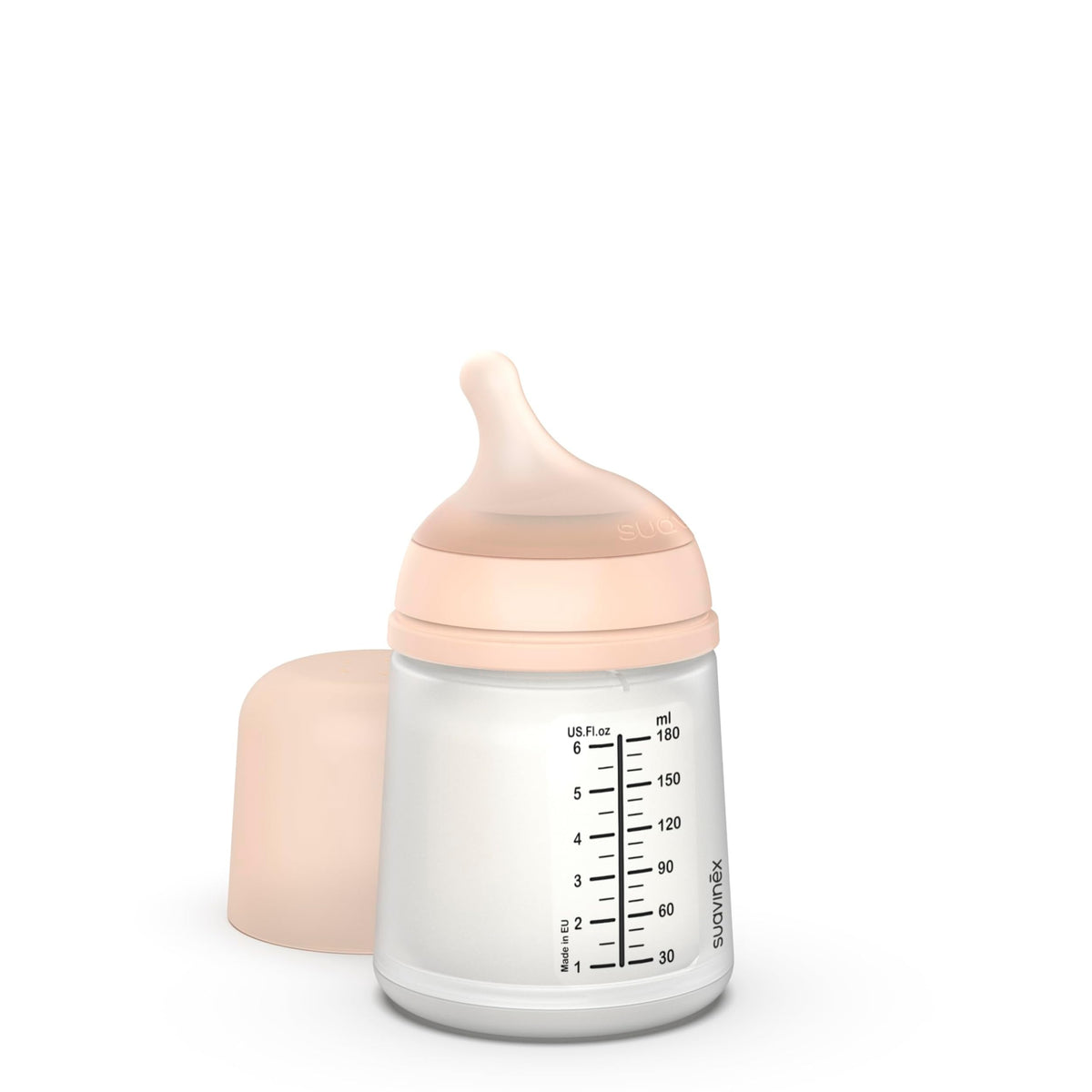 Suavinex Zero Zero Anti Colic Baby Bottle, 6 Oz, Light, 1-Pack