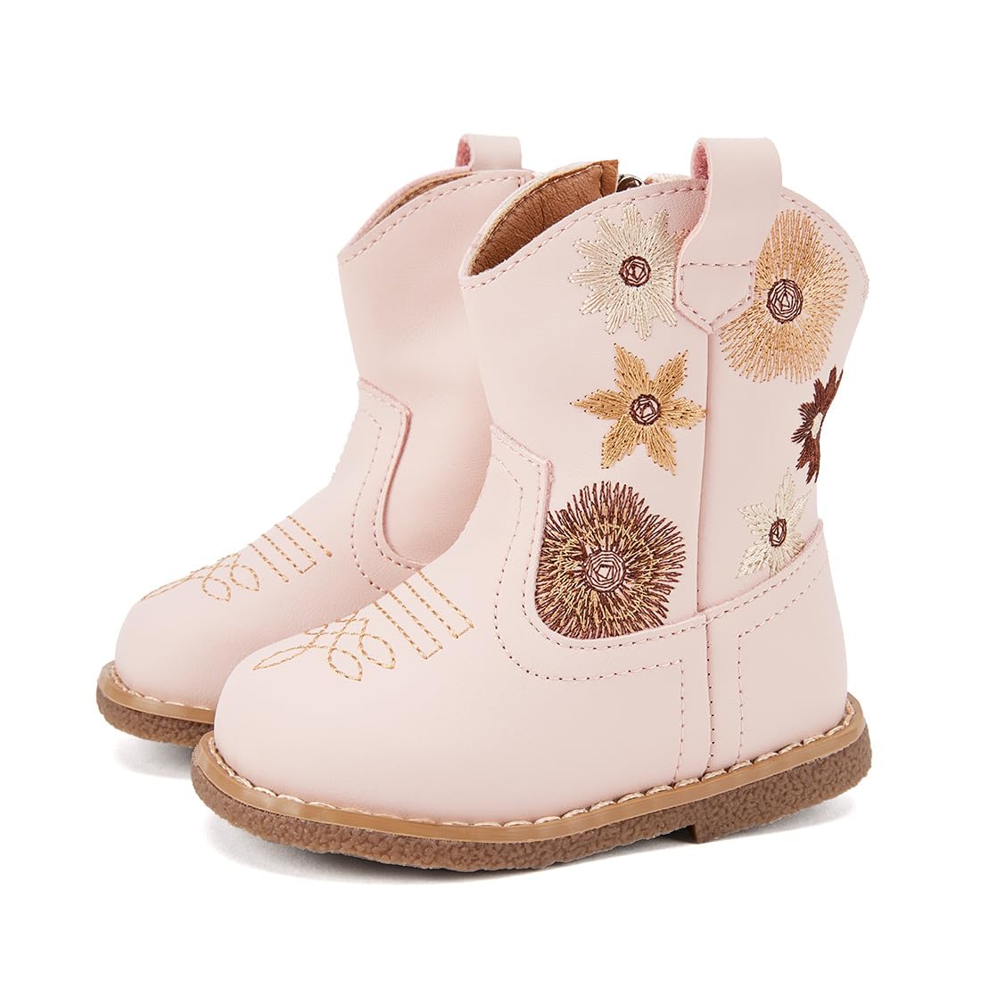 BMCiTYBM Toddler Cowboy Cowgirl Boots Western Shoes Pink 7 Toddler