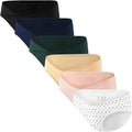 Angelhood 6 Pack Womens Cotton Maternity Underwear,Healthy Maternity Pregnancy Panties Postpartum Mother Under Bump Underwear