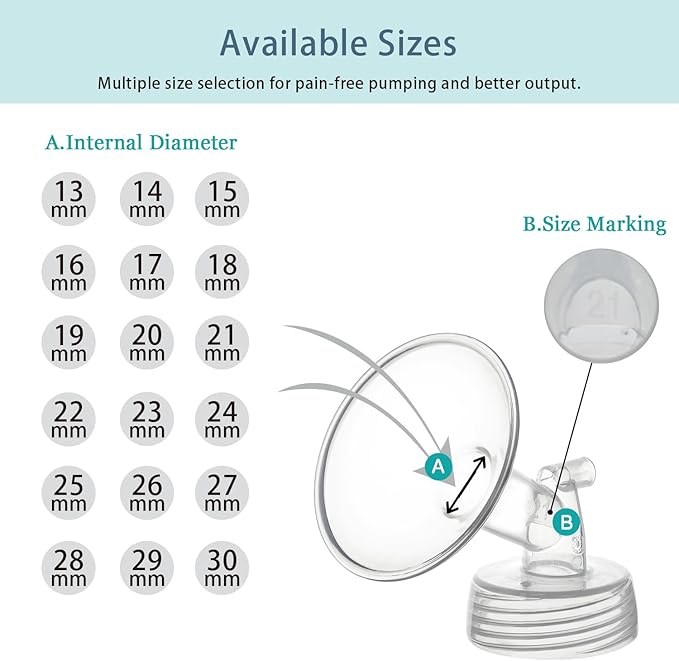 23mm Flange Compatible with Spectra S1 S2 9 Plus Synergy Gold Breastpump Replacement to Spectra Pump Parts and Flange; Not Original; Replaces Shield