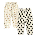 MYGBCPJS Baby Boys Girls 3 Pack Cotton Linen Long Bloomers Ankle Length Trousers Kids Lightweight Elastic Waist Harem Pants