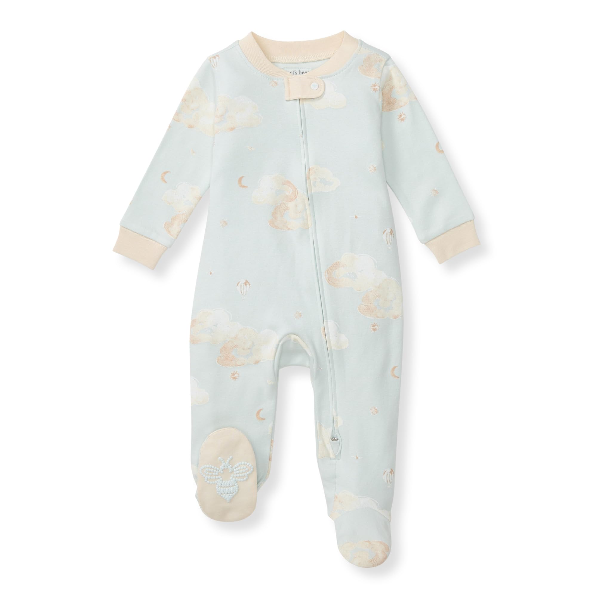 Burt's Bees Baby Boys' Organic Cotton, Sleep and Play Footed Pajamas