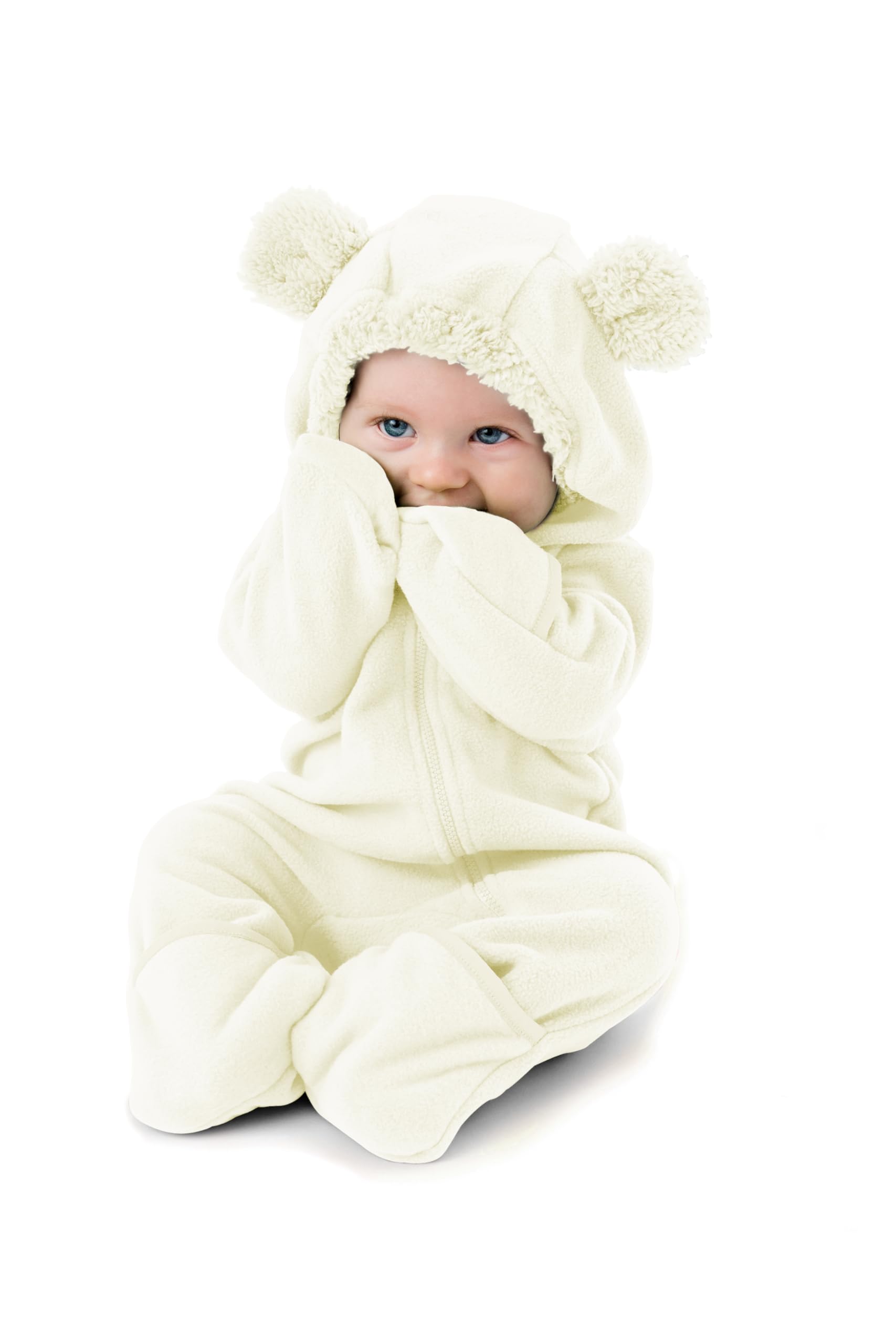 Cuddle Club Fleece Baby Bunting Bodysuit – Infant One Piece Kids Hooded Romper Outerwear Toddler Jacket