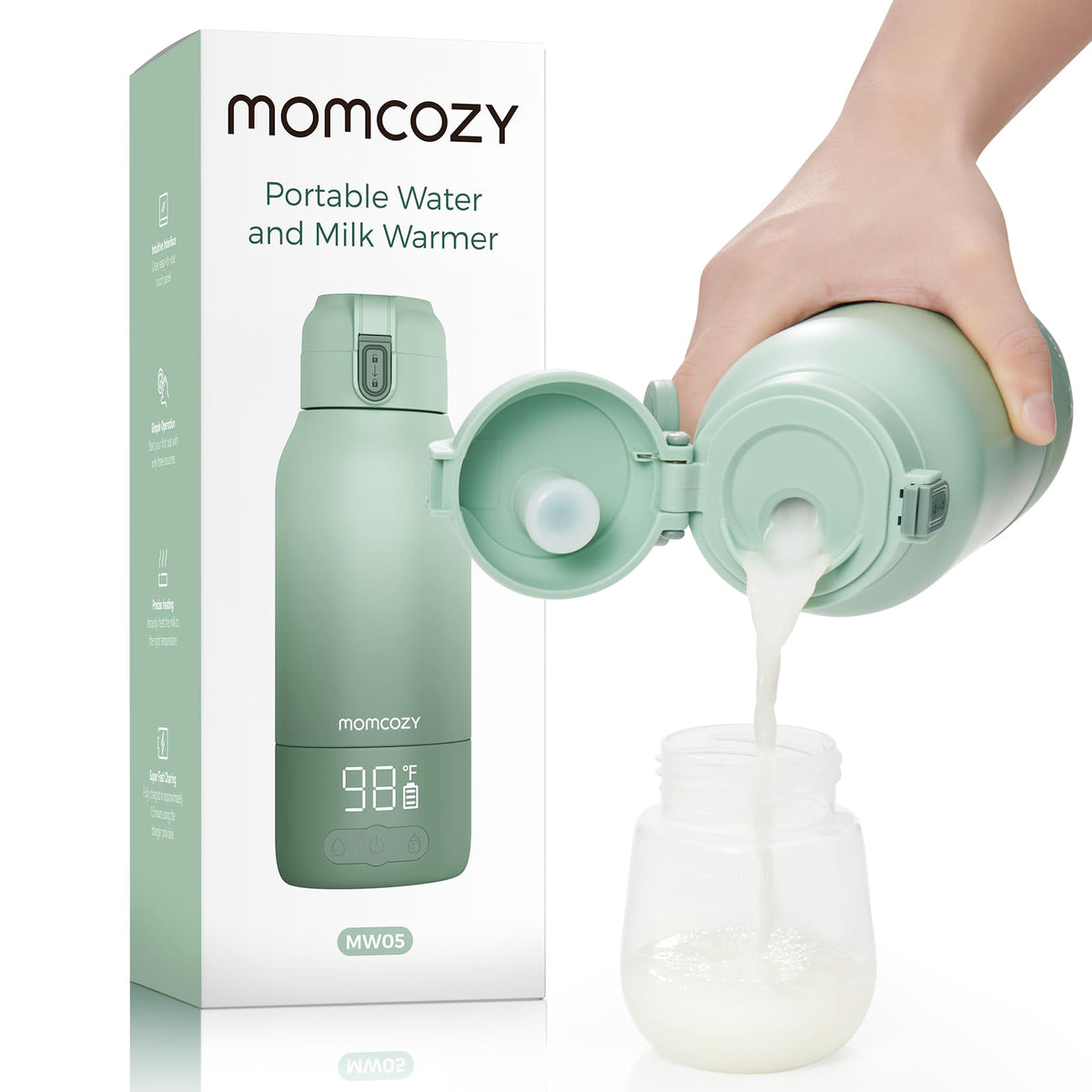 Momcozy Portable Bottle Warmer for Breast Milk, Baby Travel Essentials