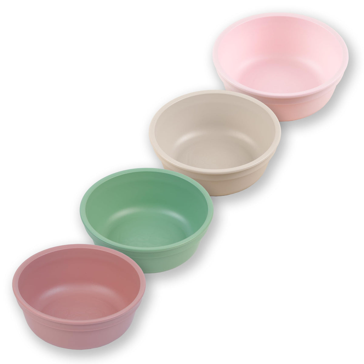 Re-Play 12 oz. Toddler Bowls Set of 4 - Kids Deep-Walled, Durable & Reusable Snack and Meal Bowls, Dishwasher & Microwave Safe, BPA-Free, Made in USA from Recycled Plastic, Christmas