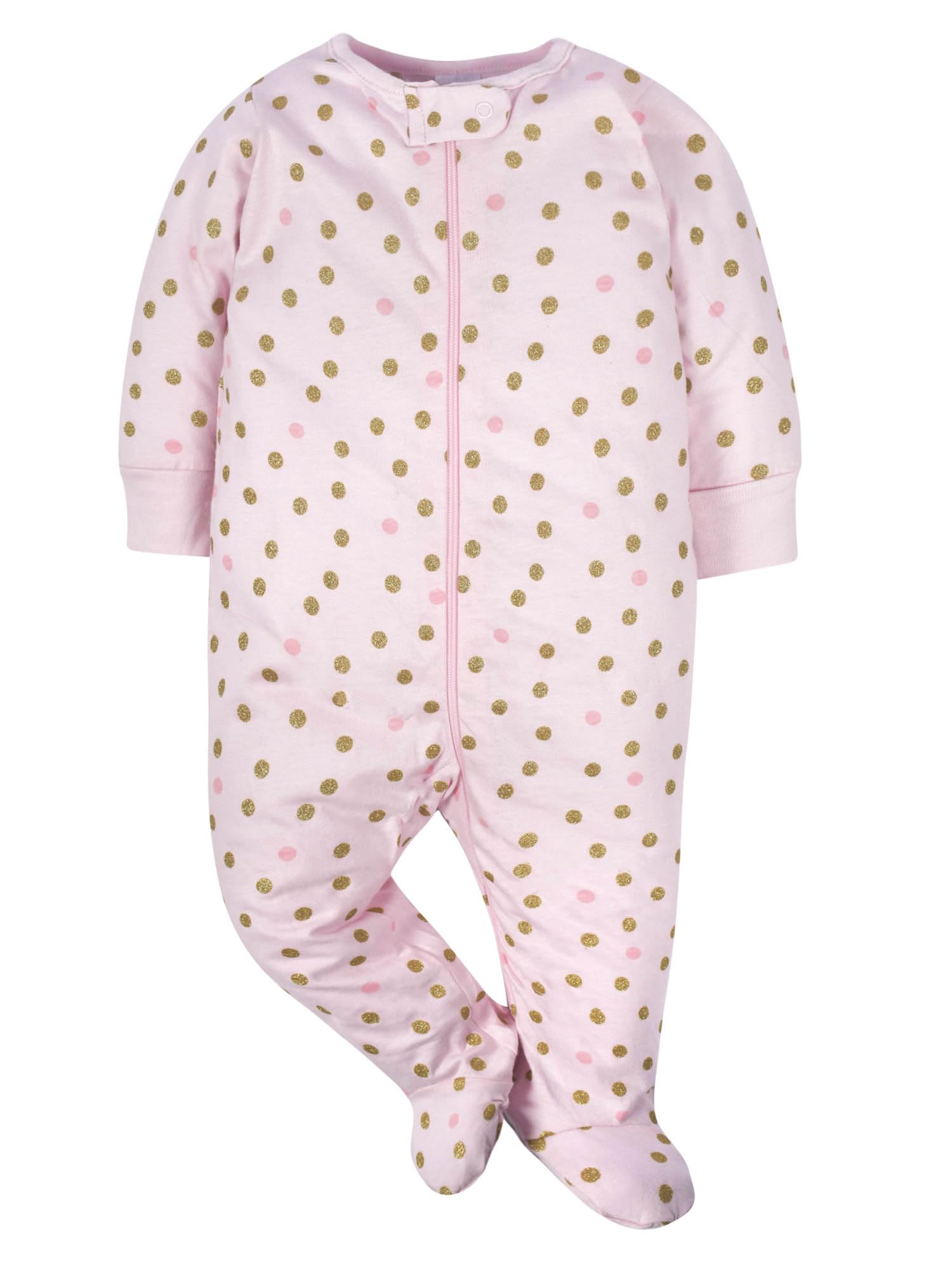 Gerber Baby Girls 4 Pack Sleep 'N Play Footie Castle 3-6 Months