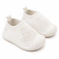 Charrost Baby Walking Shoes Wide Toe Box Knit Slip-On Sneakers for Toddlers
