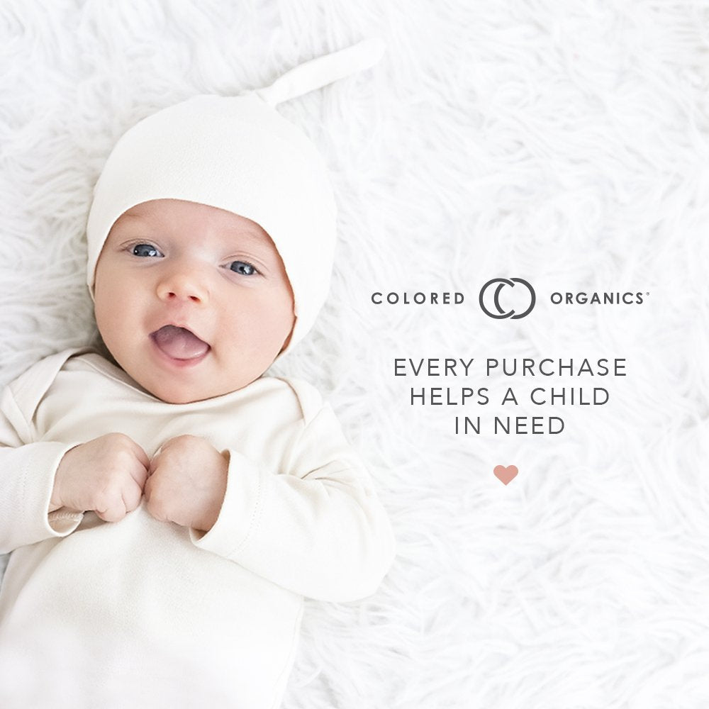 Colored Organics KENDI Organic Cotton Zip Sleeper - Stone NB