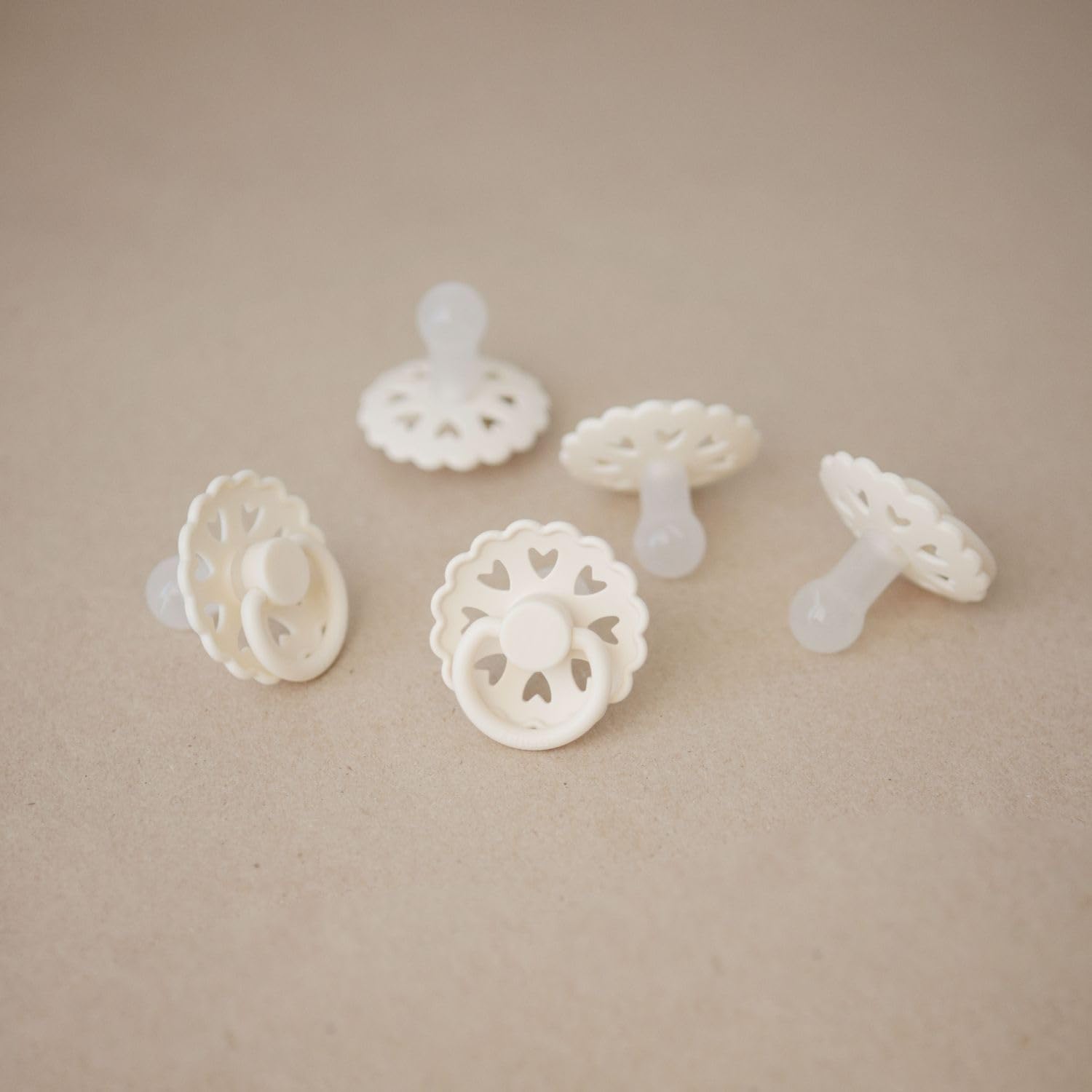 FRIGG Natural Rubber Baby Pacifier 4-Pack Snowflake Dream | Made in Denmark | BPA-Free (6-18 Months)