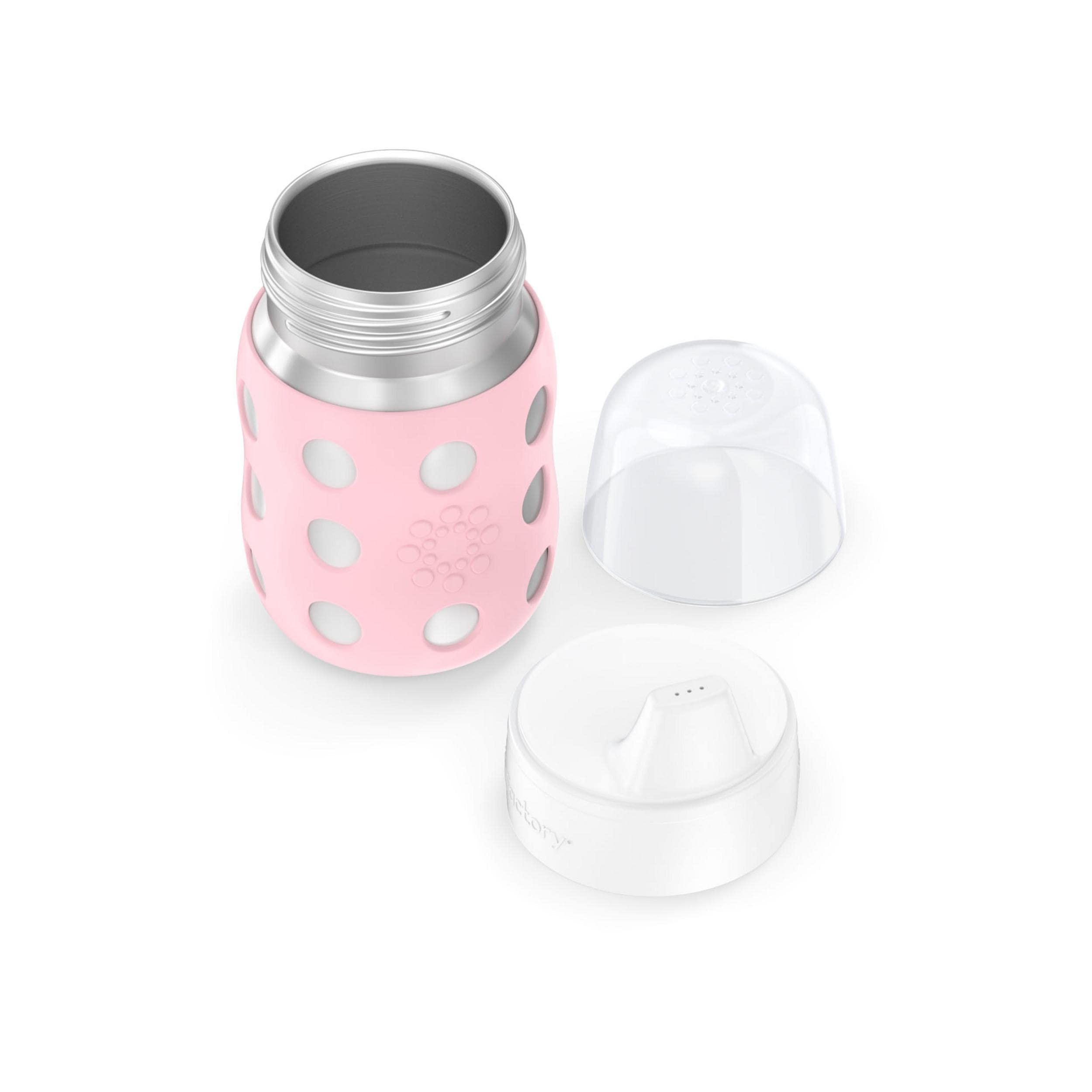 Lifefactory 8oz Stainless Steel Hard Sippy Bottle, Desert Rose