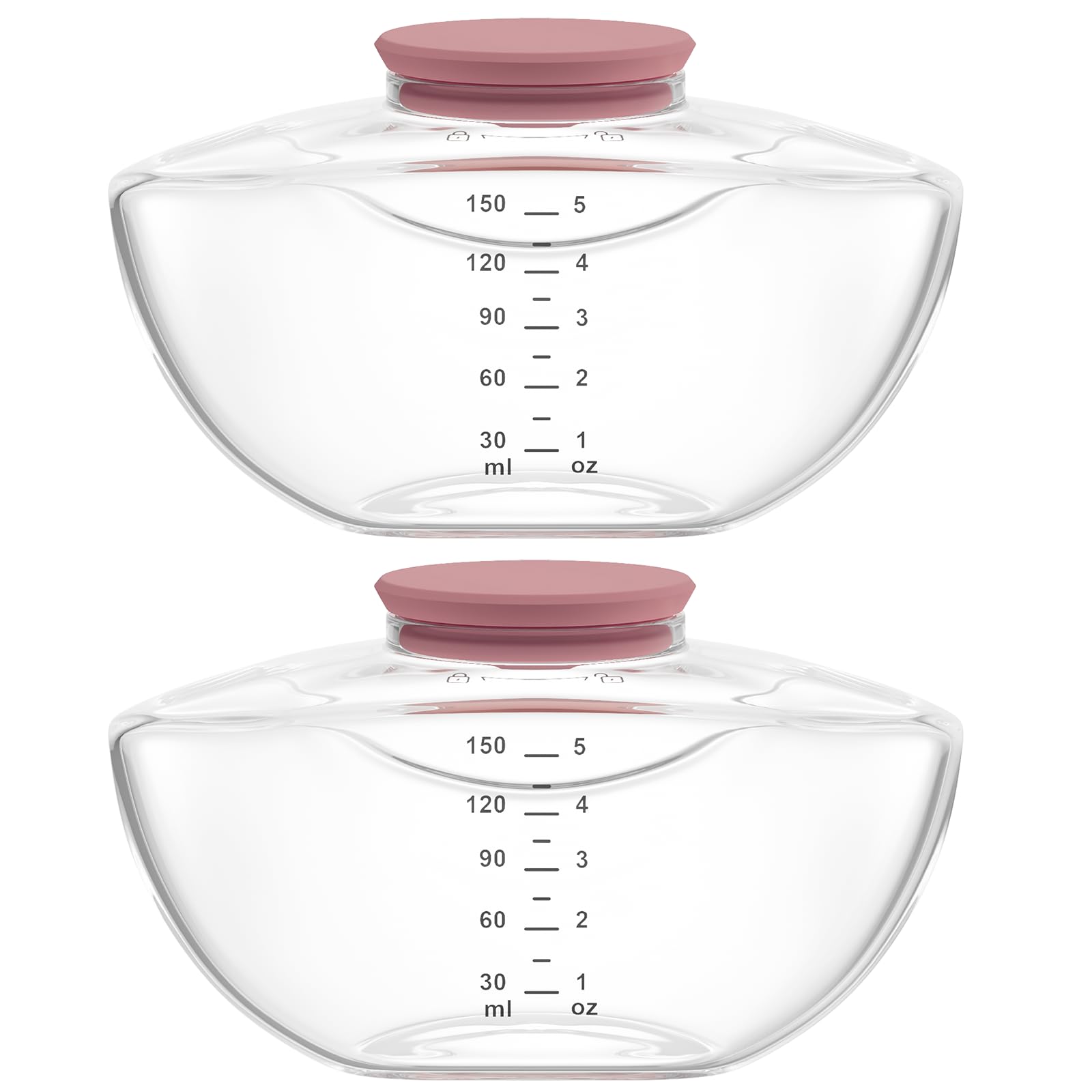 TOVVILD 2 Pack Breastmilk Pump Storage Bottles Compatible with Momcozy Upgraded M9, Breast Milk Container, Breastfeeding Essentials, Not Original Mom Cozy Parts