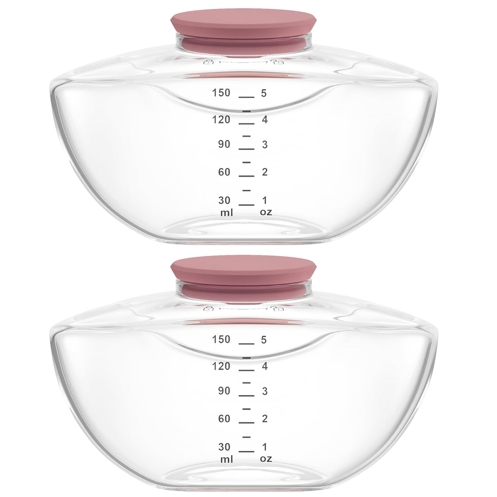TOVVILD 2 Pack Breastmilk Pump Storage Bottles Compatible with Momcozy Upgraded M9, Breast Milk Container, Breastfeeding Essentials, Not Original Mom Cozy Parts