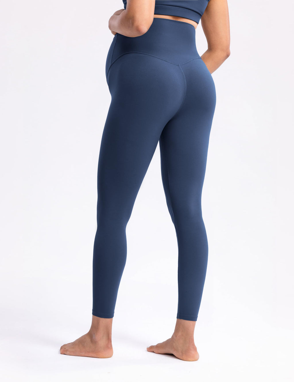 POSHDIVAH Creamluxe Maternity Leggings 25" Navy Blue Medium