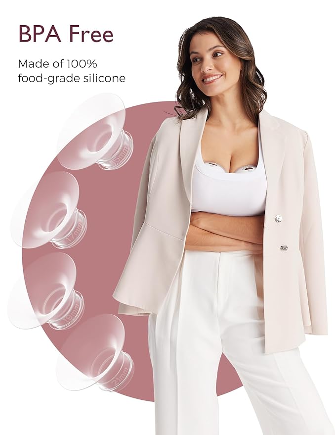Momcozy Original Replacement Accessories for M5| M6| M9, Food-Grade Silicone & BPA Free, Original Breastfeeding Parts, Inserts 15/17/19/21mm