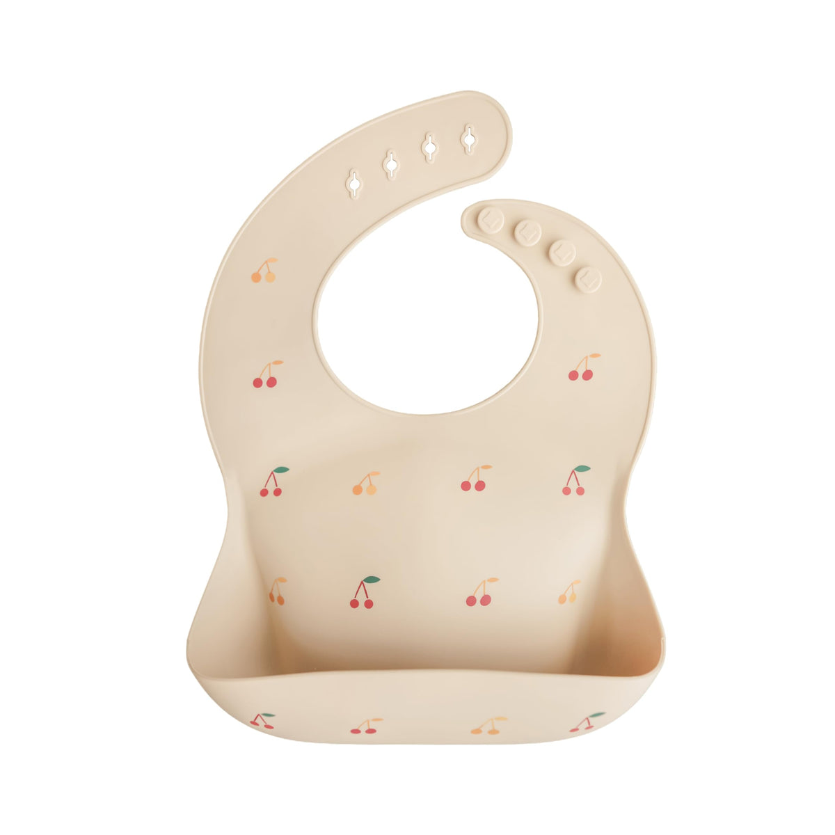 mushie Silicone Baby Bib | Adjustable Fit Waterproof Bibs (Rainbows)