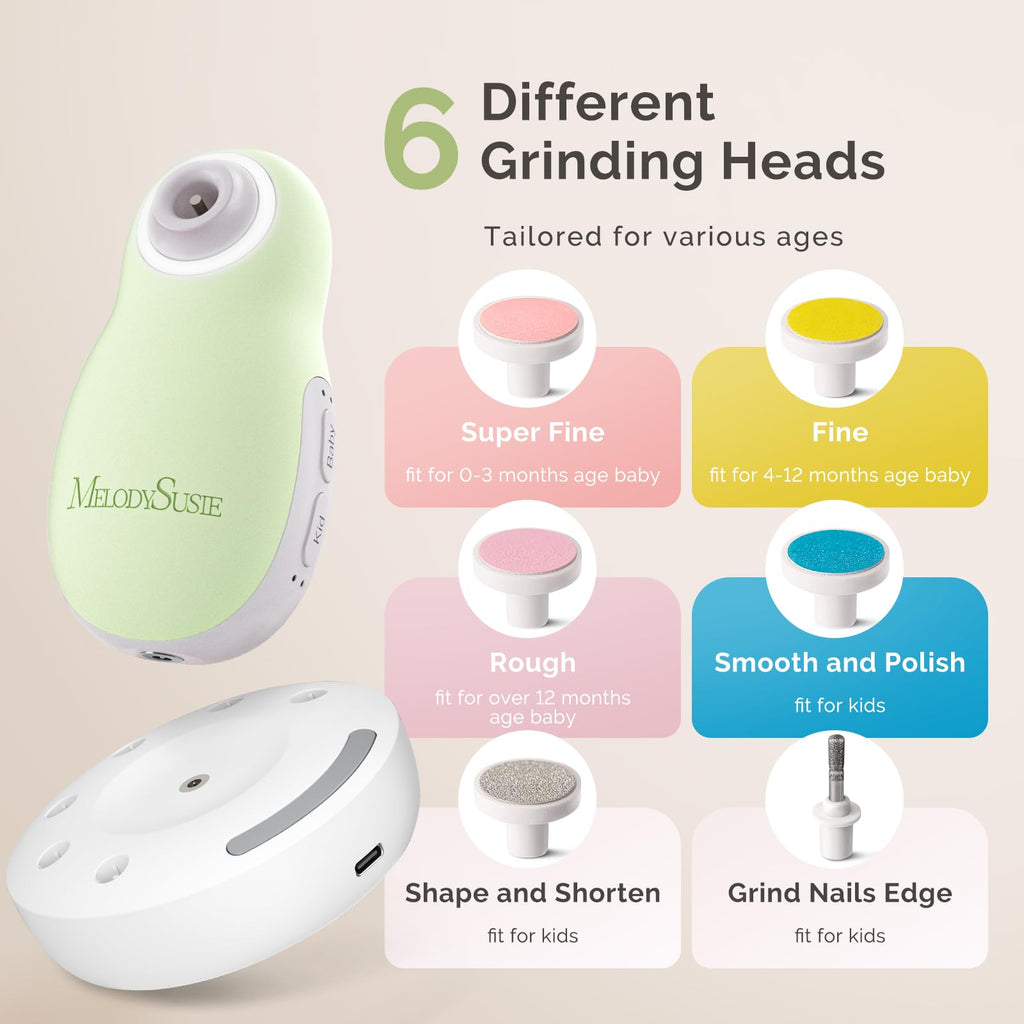 MelodySusie Baby Nail File PC20F with Night Light for Newborn Nail Care