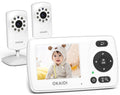 OKAIDI 2.4'' Portable Baby Monitor with 2 Cameras, Baby Monitor No WiFi
