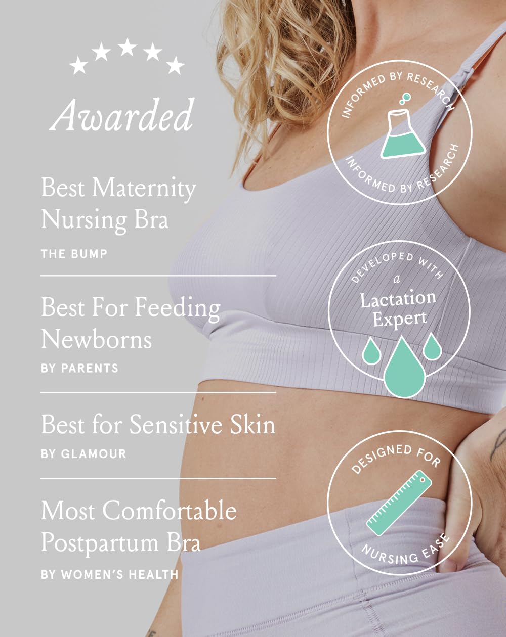 Bodily Everything Wireless Nursing & Maternity Bra with Clip Down Access, S