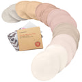 Organic Nursing Pads, 14 Washable Breast Pads,Wash Bag (Neutrals, XL 5.6")