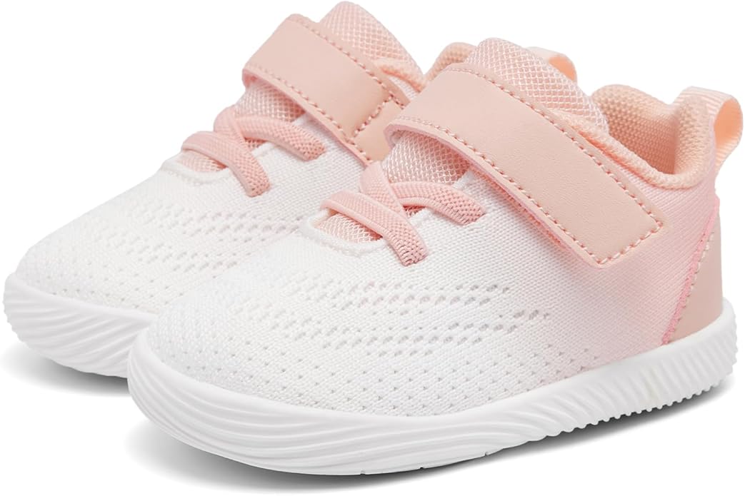 MORENDL Toddler Sneakers Baby Boys & Girls Barefoot Shoes Lightweight Breathable Walking Running Tennis Athletic Sport Shoes