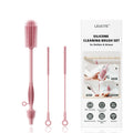 Reusable Silicone Straw Cleaner Brush Set, 2-Pack Extra Long Straw Cleaning Brush for Metal/Glass/Water Bottle/Drinking Straws, Flexible&Bendable Design, Dishwasher Safe, 6mm & 8mm Diameter