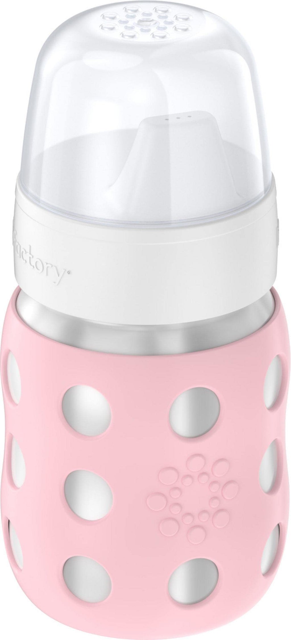 Lifefactory 8oz Stainless Steel Hard Sippy Bottle, Desert Rose