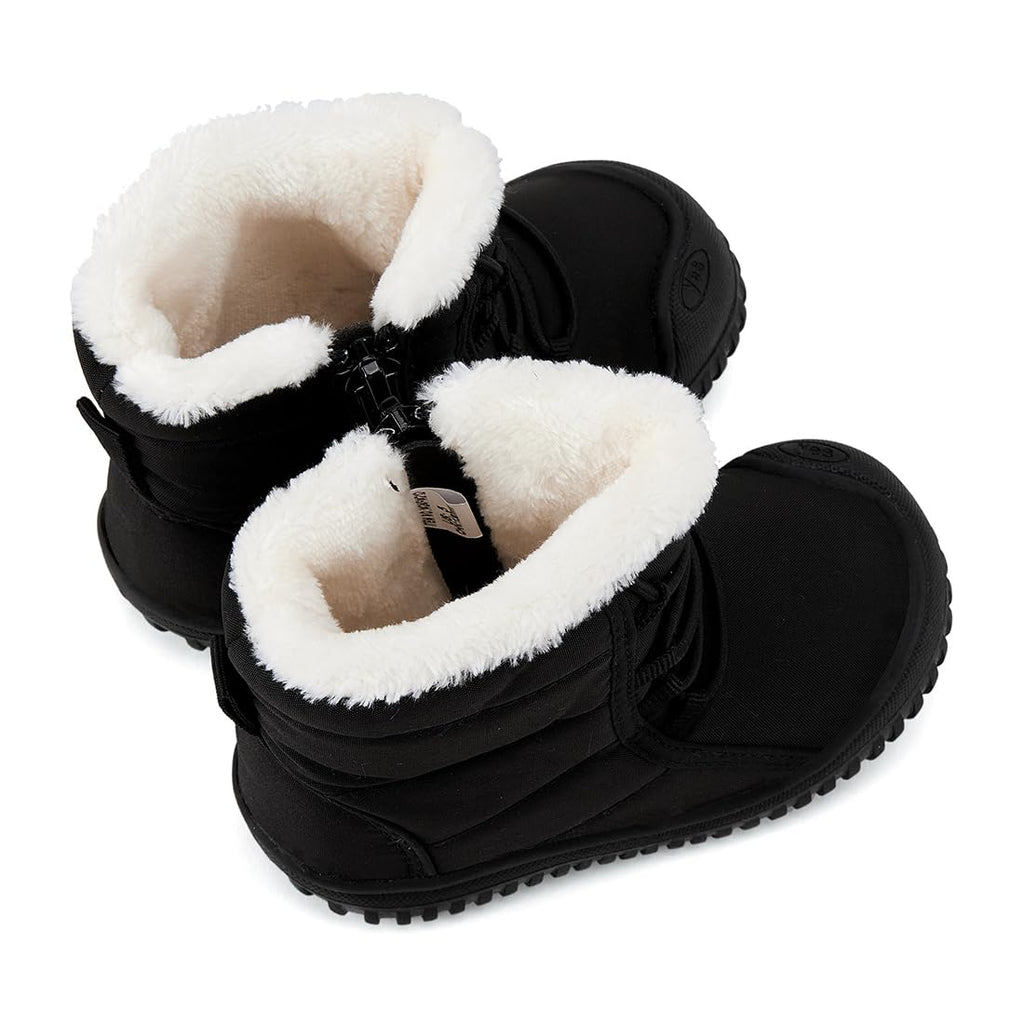 BMCiTYBM Baby Snow Boots Boys Girls Winter Infant Shoes Grey 12-18 Months