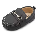 LONSOEN Baby Boys Girls Loafers Slip-On Dress Shoes, Gray 0-6Months