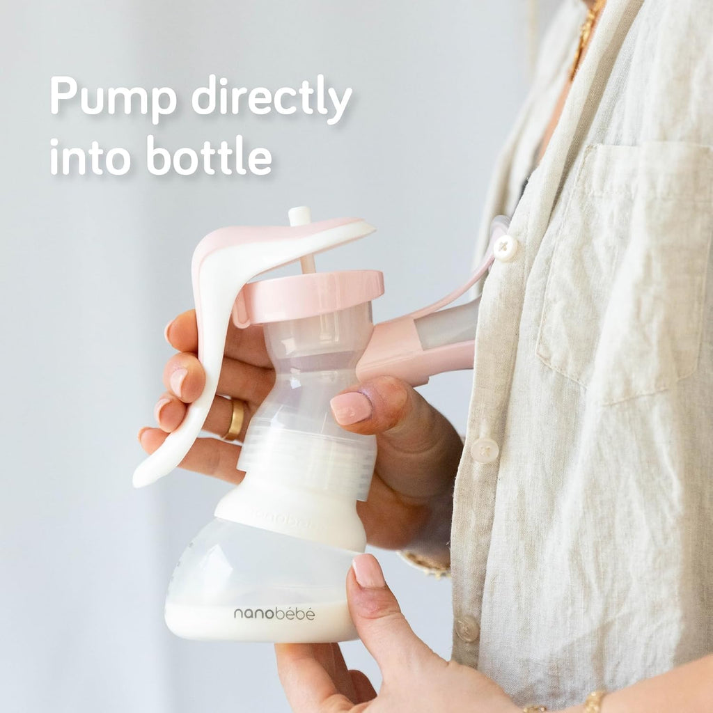 Nanobebe Breastmilk Bottle, Breastfeeding Newborn Breast Like, Anti Colic, Perfect Latch, Preserves Breast Milk nutrients, Twin-Pack Teal