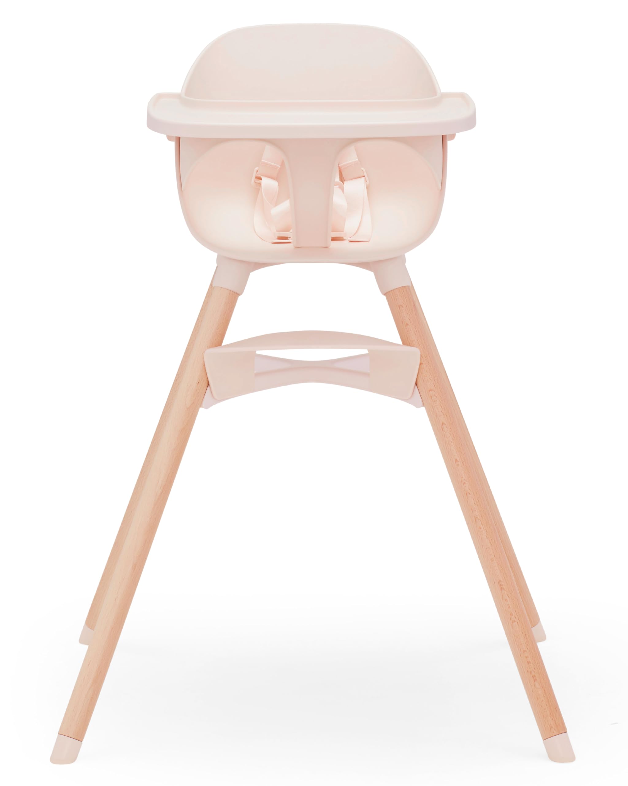 Lalo The Chair Convertible 3-in-1 High Chair for Babies & Toddlers, Dishwasher Safe Tray, Adjustable Footrest, Grapefruit