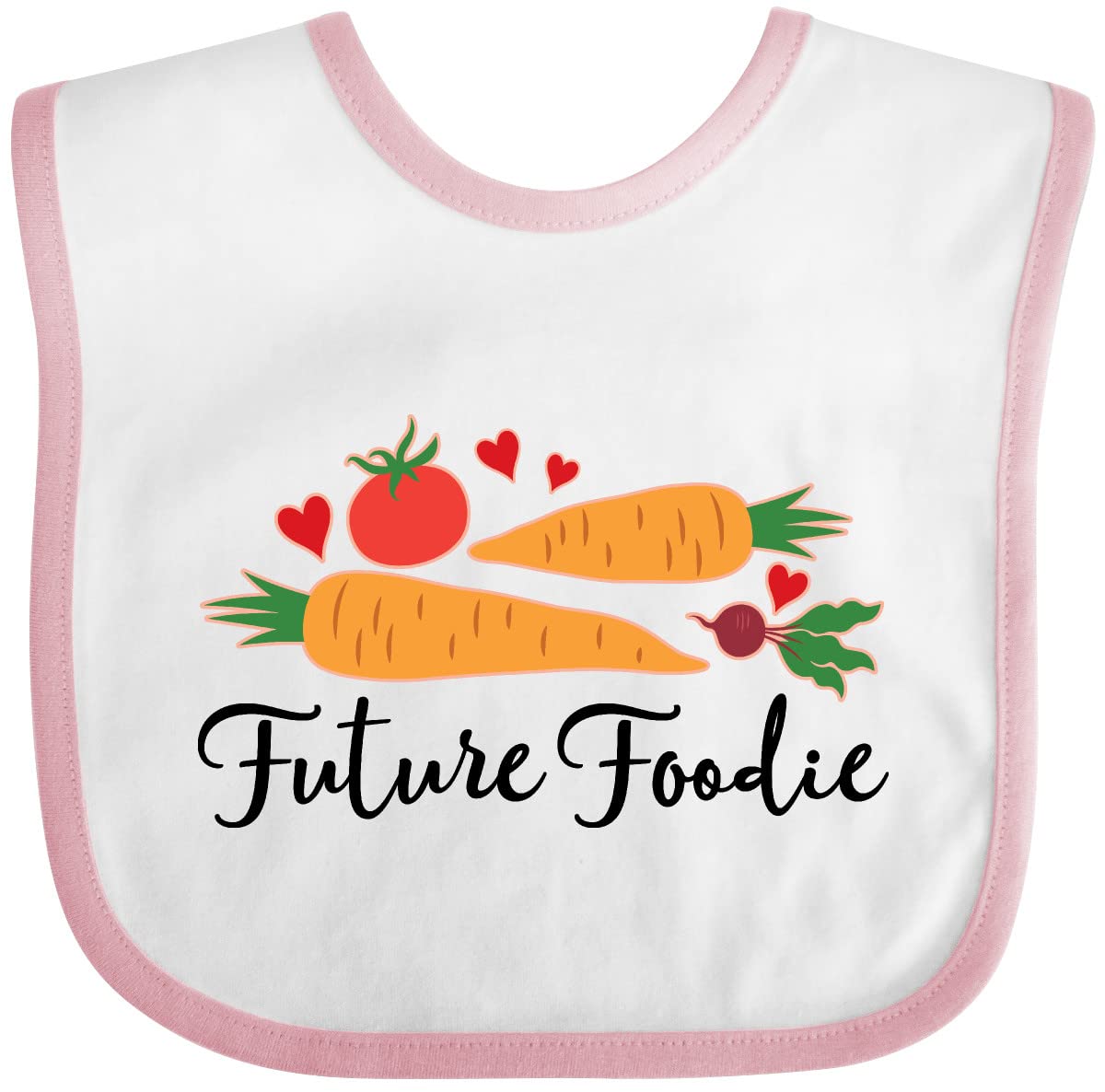inktastic Future Foodie Cute Vegetable Baby Bib Heather and Black 2b13e