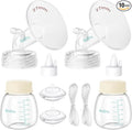 Breast Pump Parts Compatible with Spectra S1/S2/9 Plus, Not Original Accessories, Full Set Replacements Include 27mm Flanges, Valves, Backflow Protectors (Duckbills Included), Tubings and Bottles