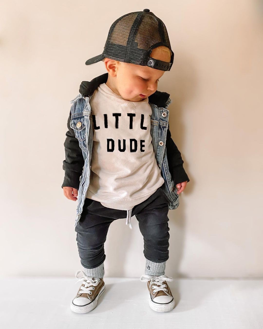 MA&BABY Toddler Baby Boy Clothes Solid Color Sweatshirt Jogger Pants Set