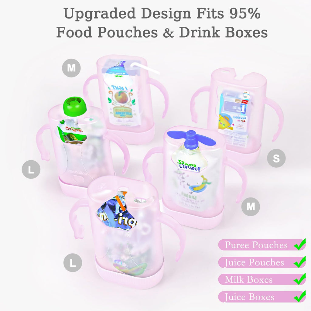 MOMUSE Dual-Lid Squeeze Pouch Holder for Food Pouches & Drink Boxes