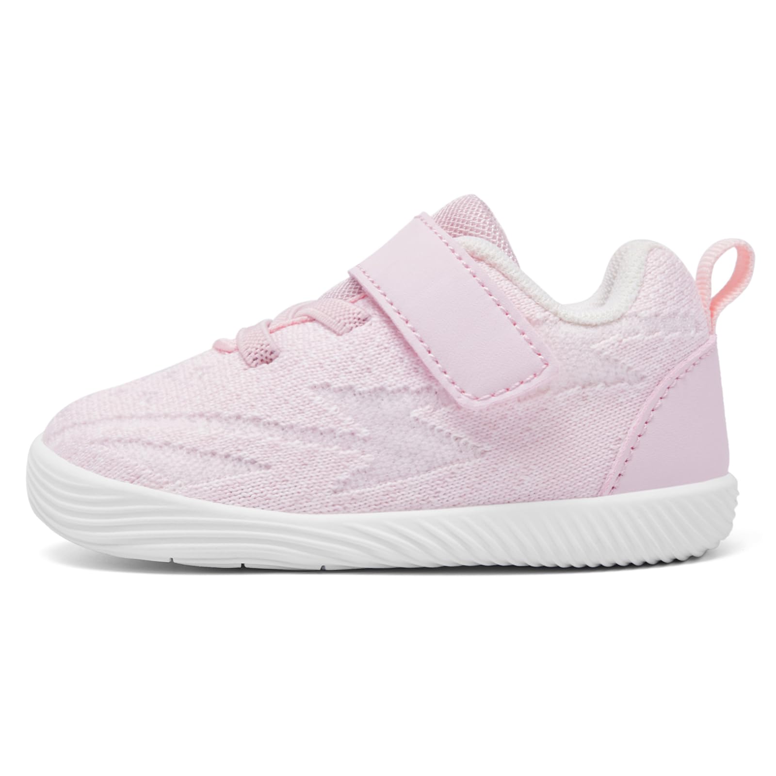 MORENDL Toddler Sneakers Baby Boys & Girls Barefoot Shoes Lightweight Breathable Walking Running Tennis Athletic Sport Shoes Pink 12-15Months