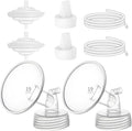 Breastpump Parts Compatible with Spectra S1 S2 9 Plus Motif Luna Ameda MYA Cimilre 19mm Flange Valve Tube Backflow Protector Replacement Kit for Spectra Accessories/Parts