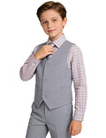 Boys Suit Set for Kids Formal Tuxedo Suits for Wedding, Light Grey, 3T