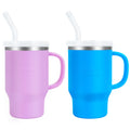 Sippy Cups for Toddlers 1-3, Spill-Proof 9oz Stainless Steel Toddler Tumbler with Handle, Leak‑Proof Baby Straw Cups, My First Tumbler, Birthday Gifts for 1 Year Old Girls Boys, BPA-Free, 2 Pack