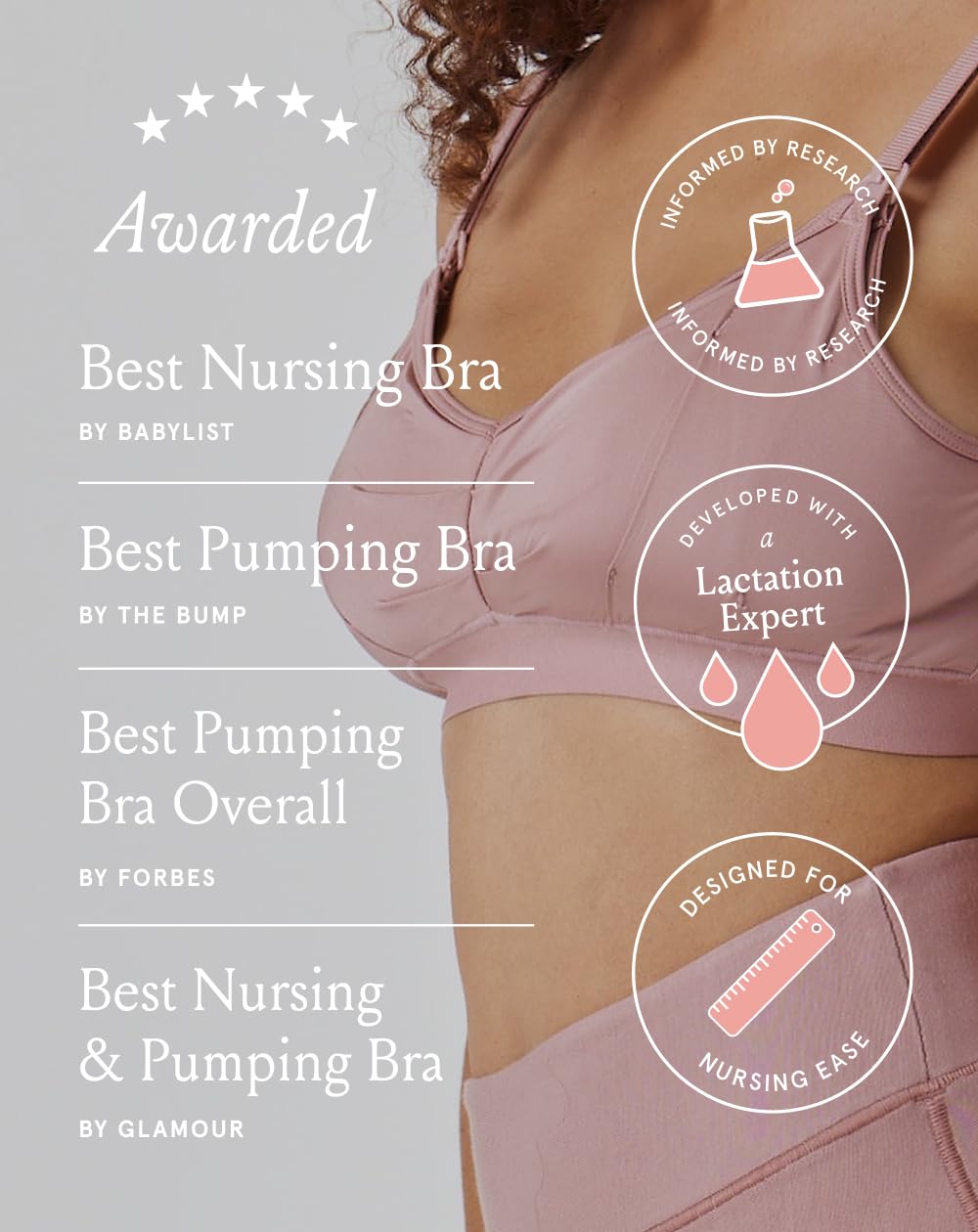 Bodily Do Anything Nursing Bra for Breastfeeding & Hands-Free Pumping, XL