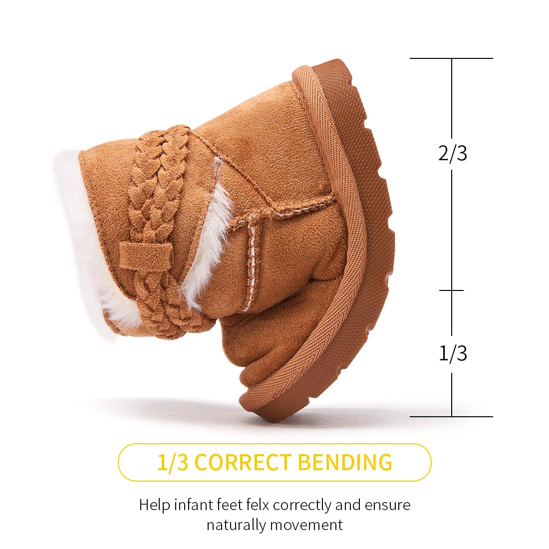 BMCiTYBM Baby Snow Winter Boots Girls Boys Infant Walker Shoes 6-12 Months