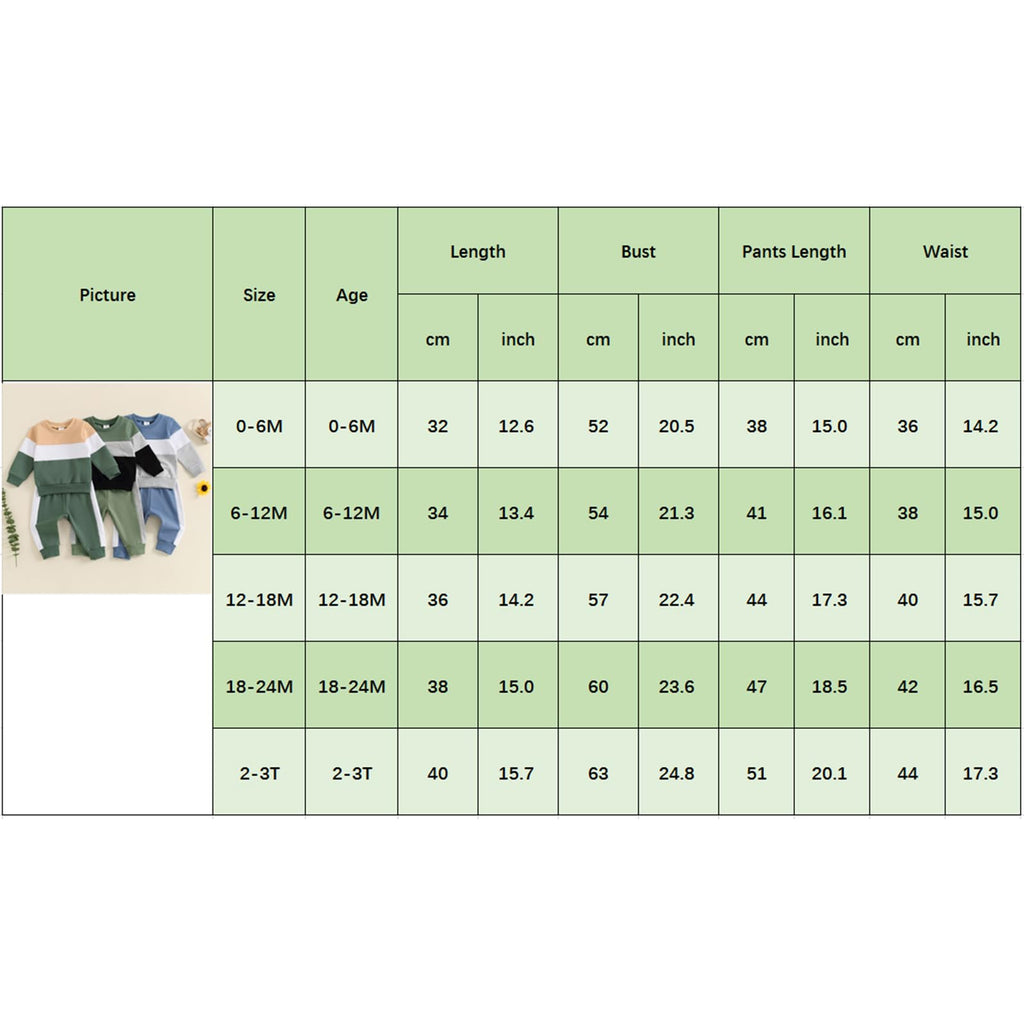 Lucikamy Toddler Baby Boy Fall Outfits Long Sleeve Crew Neck Pullover Sweatshirt + Jogger Pants Set Infant Winter Clothes (A-Black Green, 18-24 Months)