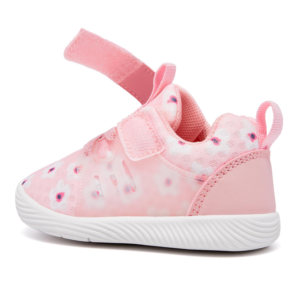 MORENDL Toddler Sneakers Baby Boys & Girls Barefoot Shoes Lightweight Breathable Walking Running Tennis Athletic Sport Shoes Pink 9-12 Months