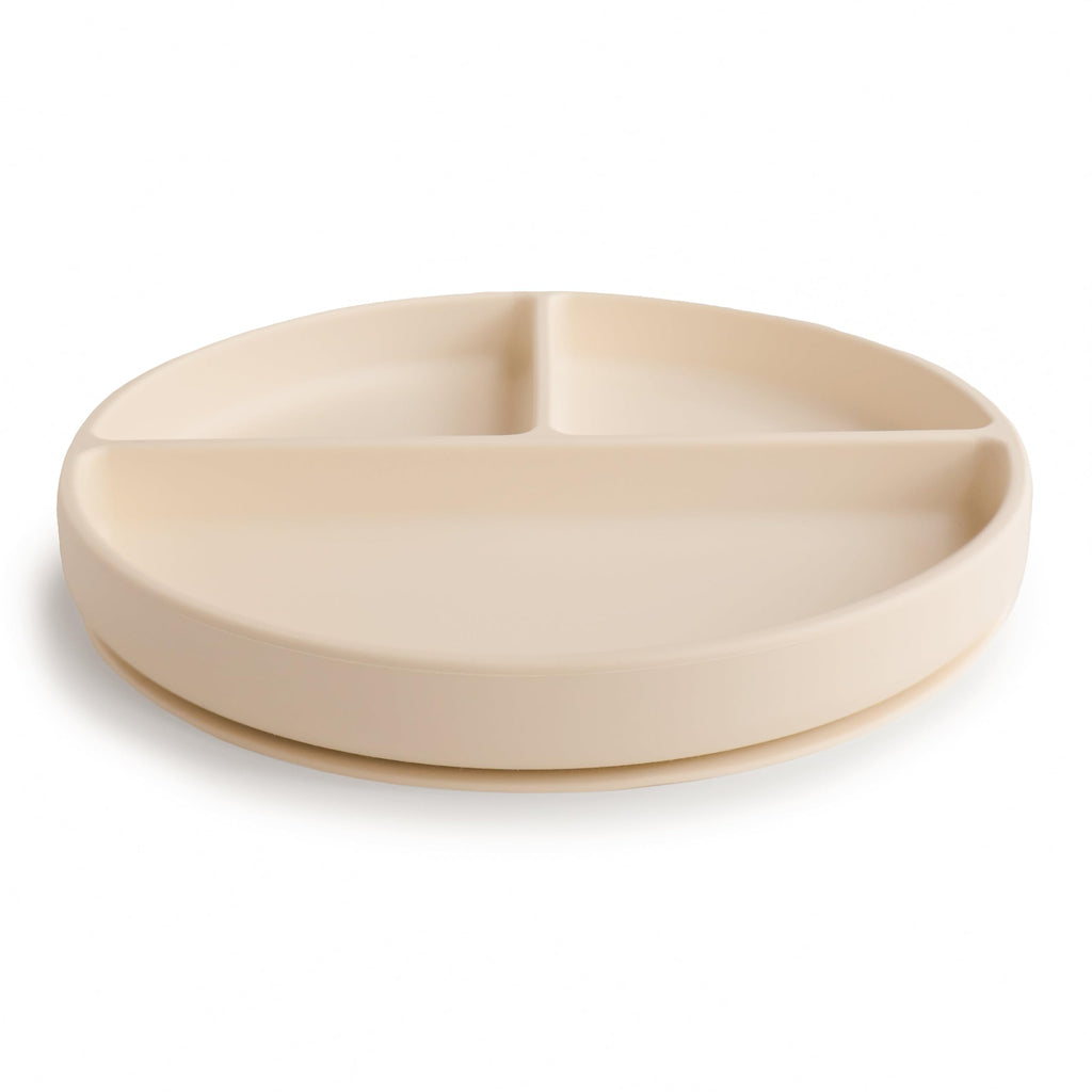 mushie Silicone Suction Plate | BPA-Free Non-Slip Design (Shifting Sand)