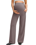 G4Free Pregnancy Pants with Pockets Maternity Clothes,Taupe,XS,Tall