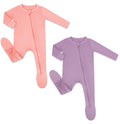 HAPIU Rayon from Bamboo Baby Pajamas Sleepers Footies, 2 Way Sturdy Zipper