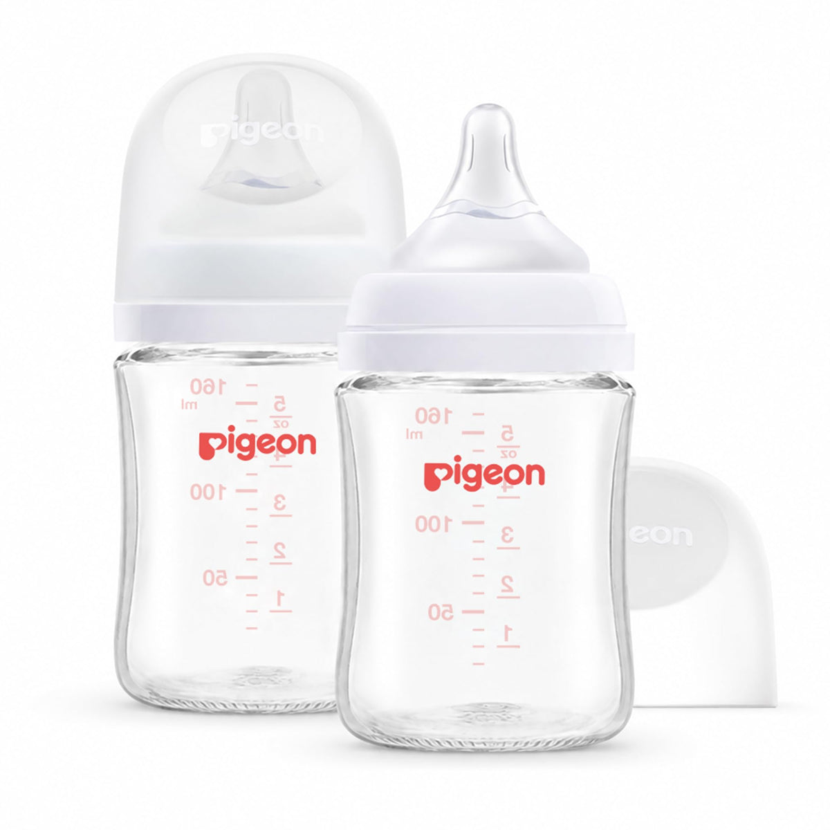 Pigeon Glass Baby Bottles Wide Neck, 8.1 Oz, Pack of 2