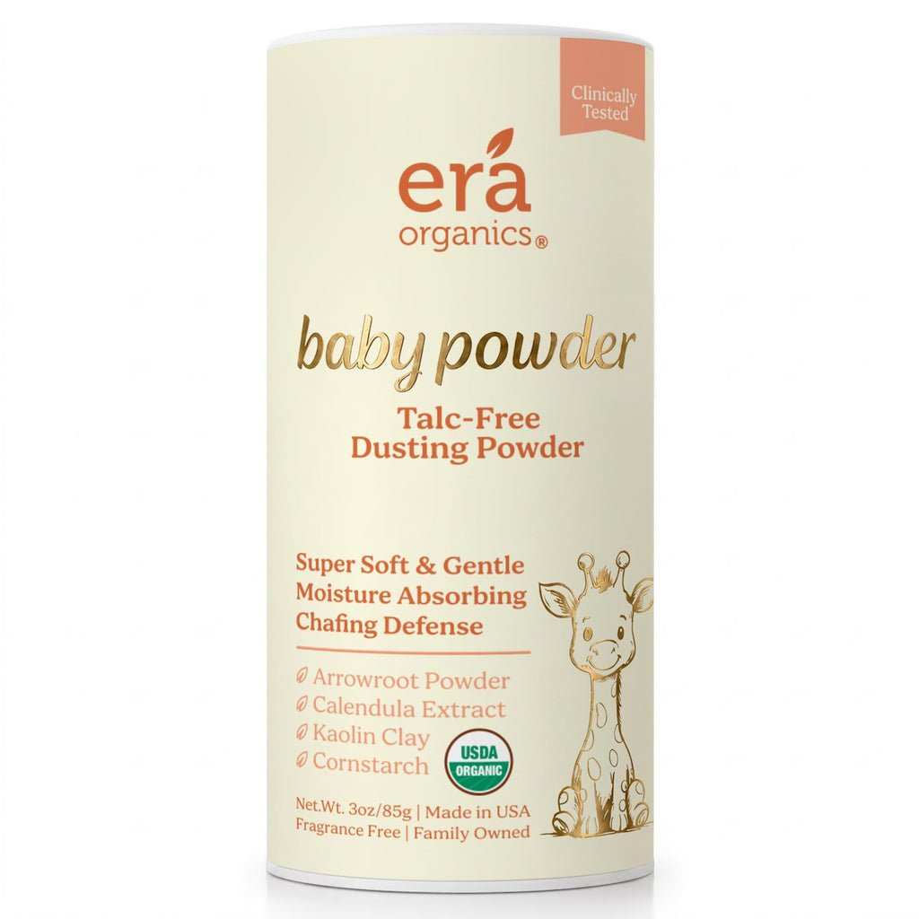 Talc-Free Organic Baby Powder - Non-Toxic Dusting Powder for Baby & Body
