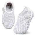 Kids Water Shoes Non-Slip Quick Dry Swim Barefoot Aqua Shoes for Toddler Boys Girls Mesh White 6-12 Months Infant